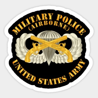 Military Police Branch w Basic Airborne Badge Sticker